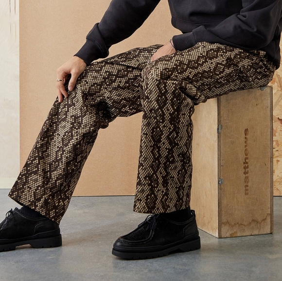 Dickies Other - Dickies 874 Snake Print Camden Pants Snakeskin Trousers Jeans Brown Workwear